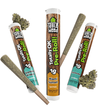 ready to roll pre-groud cannabis-totally ok pre-roll-tableweed