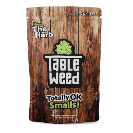 indoor cannabis flower-totally ok smalls-tableweed